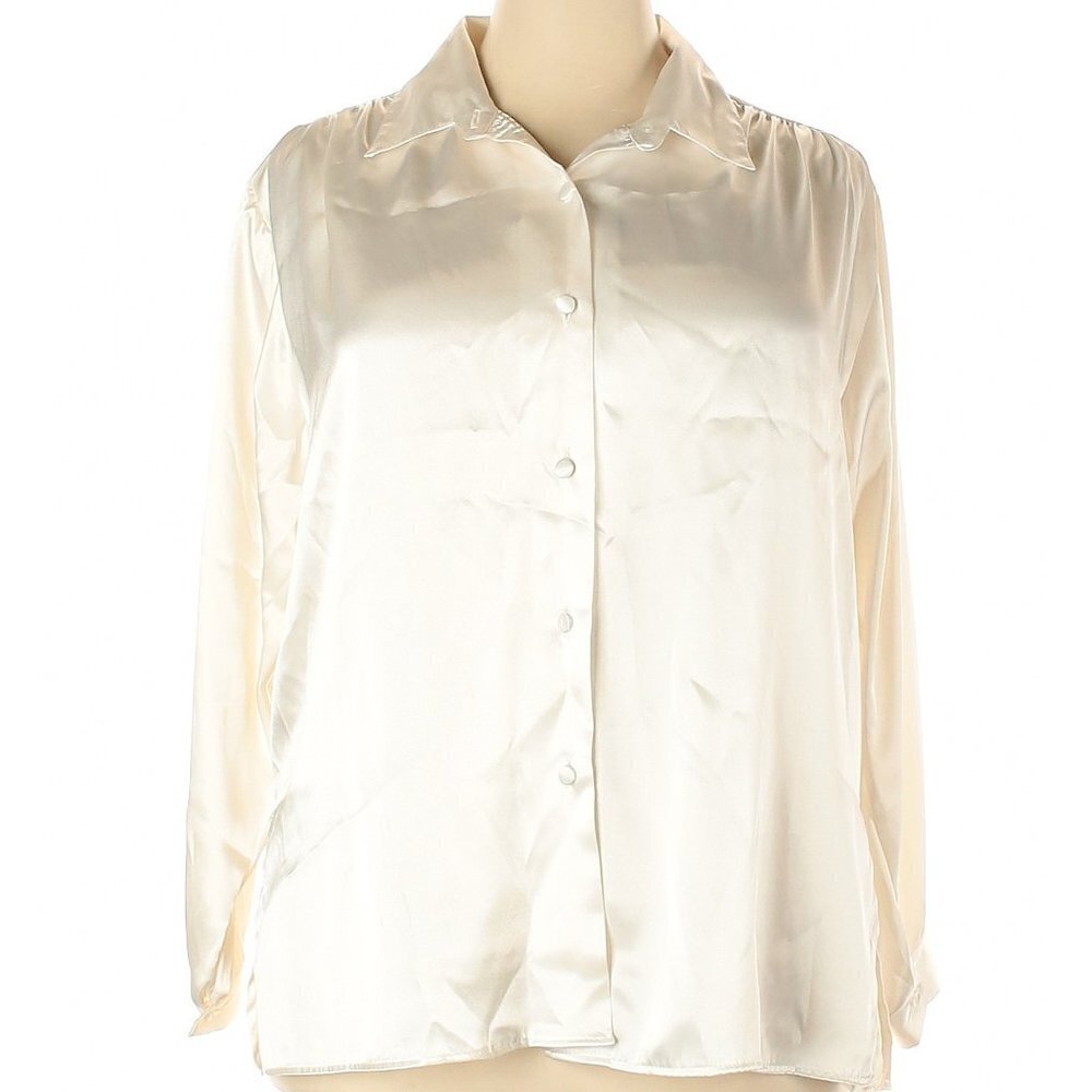 Ivory Satin Blouse